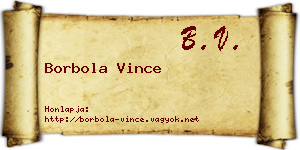 Borbola Vince névjegykártya